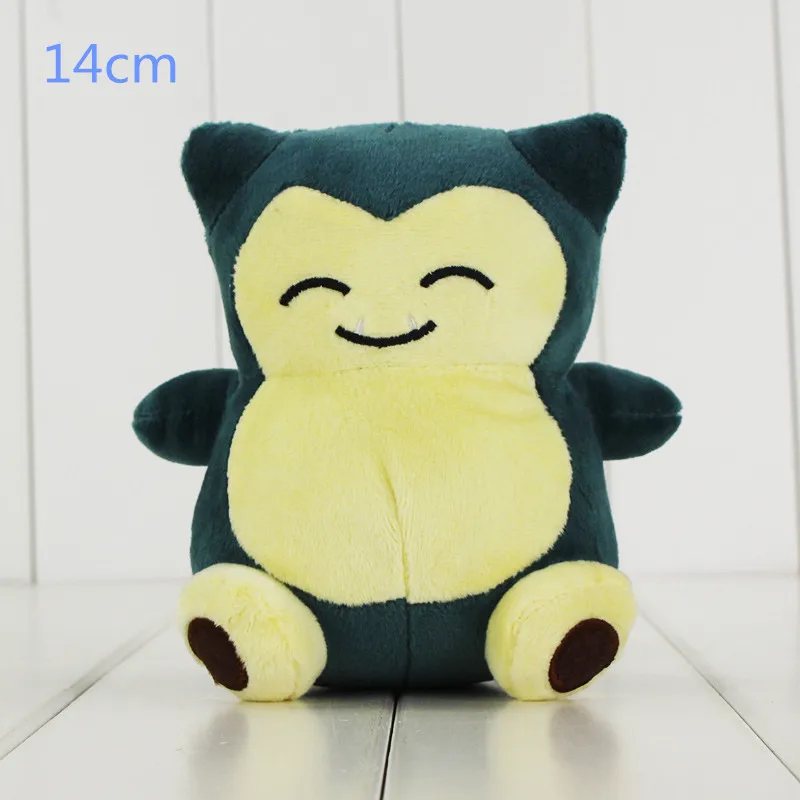 Snorlax 14cm 10-20 см eevee Meowth плюшевые Мультяшные куклы, игрушки, черепаха, торшик, Groudon Bulbasaur Chikorita Cyndaquil Snorlax Charmander - Цвет: Snorlax 14cm