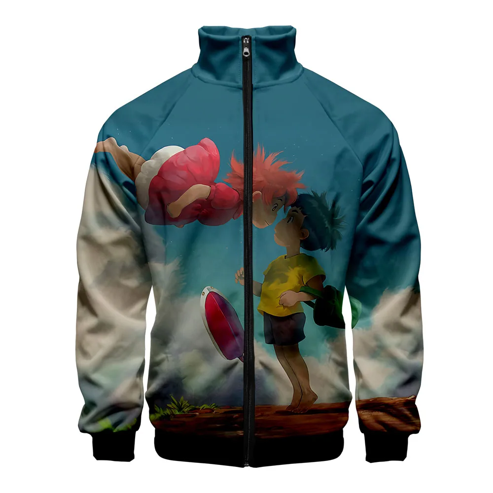 

Ponyo on the Cliff 3D Printed Stand Collar Zipper Jacket Fashion Women/Men Hot Sale 2019 Fashion Trendy Streetwear Clothes