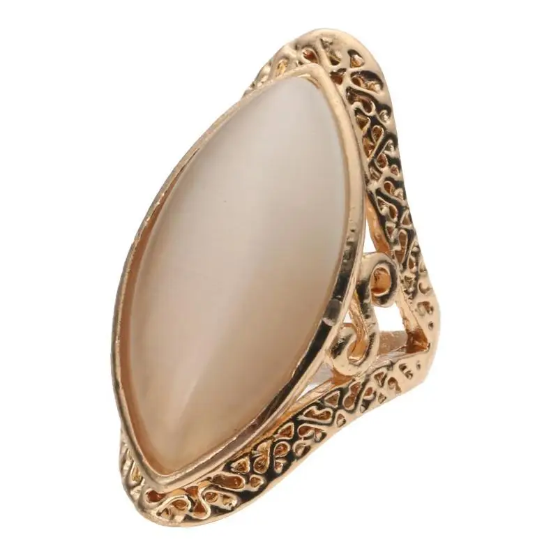 Кольцо в стиле Joce для вечеринки 1 шт. цвет розового золота кристалл Длинная форма