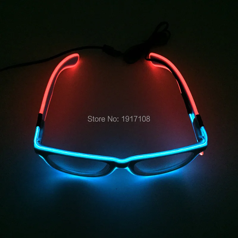Новый Модный 2 вида цветов мигающий EL Wire Led очки светящиеся для вечеринки