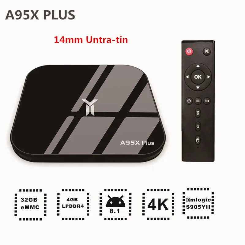 A95X плюс S905YII Smart ТВ Box Android 8 1 4 K HD коробка ГБ 32 телеприставки BT4.2 флешка 2 4/5 ГГц WiFi Media