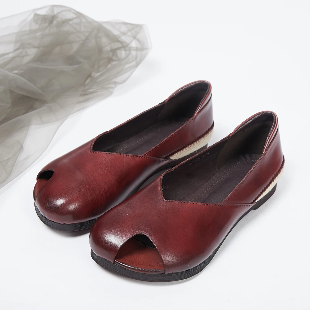 Низкие туфли ручной работы кожаные с мягкой подошвой | Обувь