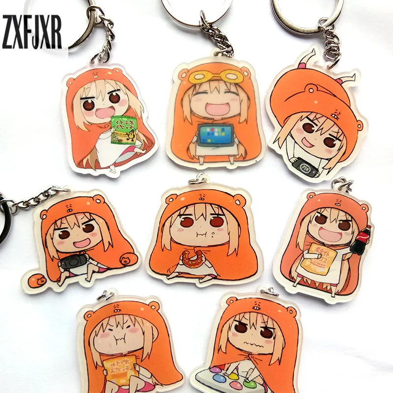 8 шт./компл. аниме брелок OTAKU Умару Himouto! Брелоки для ключей Умару-Чан закуска кокс