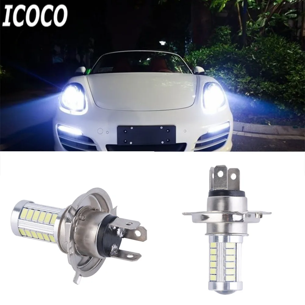 ICOCO H4 светодиодный 5630 33SMD 8 Вт 33 светодиодный фонарь для автомобиля фары 12 В 800lm DRL дневные светофоры для вождения Противотуманные фары Горячая Распродажа