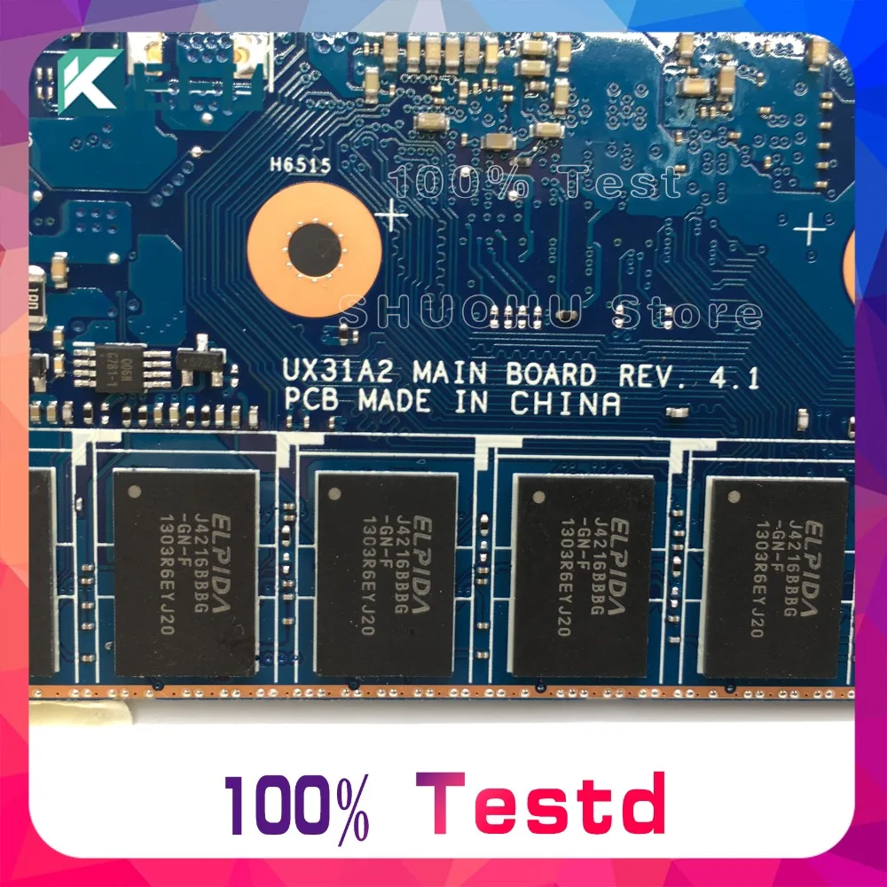 KEFU UX31A для ASUS UX31A2 REV4.1 I5-3317U 4 г Touch Memory ZenBook материнская плата для ноутбука протестированы работу материнская плата