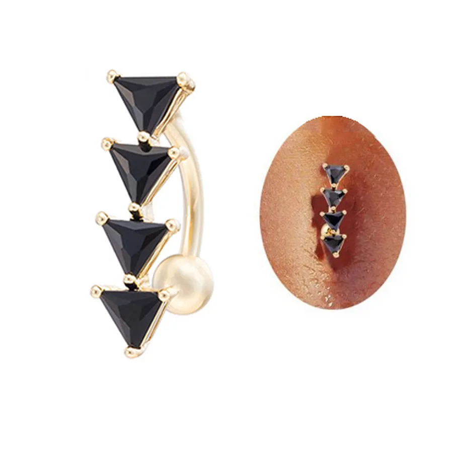 2016 Черный кольца для пупка Для женщин сексуальный пупок пирсинг тела