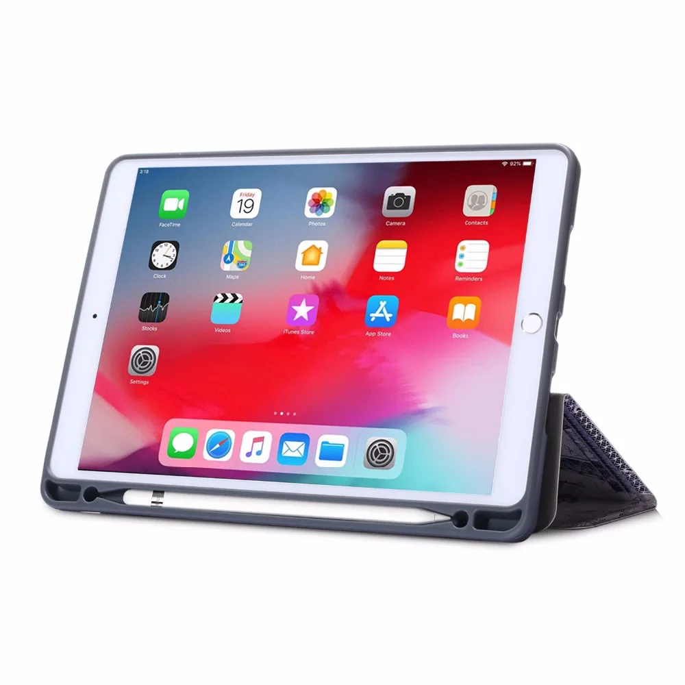 Soft Silicon Back Case for Apple iPad Air 10.5 2019 Pro 2017 Cover Trifold Magnetic Smart Sleep Awake Funda + Pencil Slot | Компьютеры и