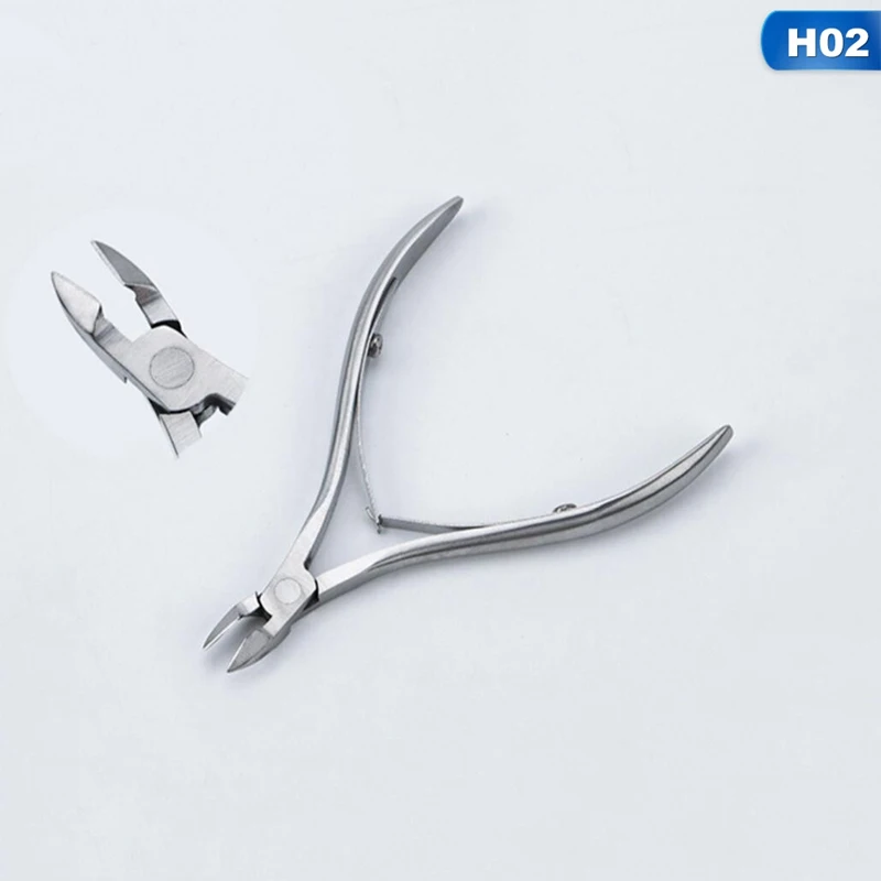 2 9.8 5cm Профессиональные кусачки для кутикулы из нержавеющей стали, кусачки для ногтей, машинка для маникюра, педикюра, уход за ногтями, плоскогубцы, резак, инструменты для ногтей красоты - Цвет: 2 9.8 5cm