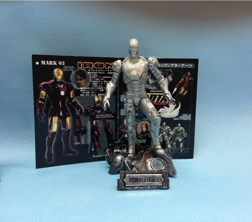Мстители супергерой Marvel горячие игрушки; Железный человек Тони Старк 1/20 весы бюст Улучшенный набор из 6 с битва поврежденных MK6/3 ПВХ се
