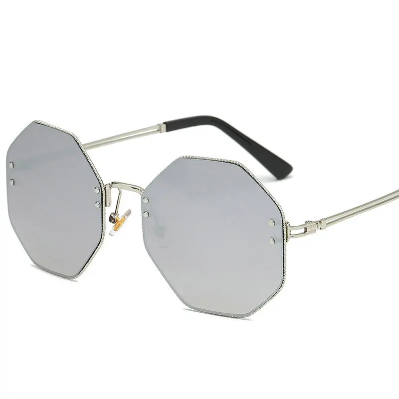 Женские и мужские винтажные солнцезащитные очки MINCL большие в металлической