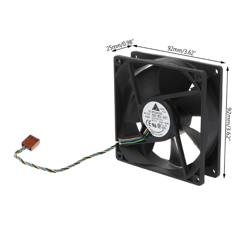 90*90*25 мм 9025 DC 12V 0.6A 4 контактный компьютер PWM вентилятор охлаждения для Delta AUB0912VH