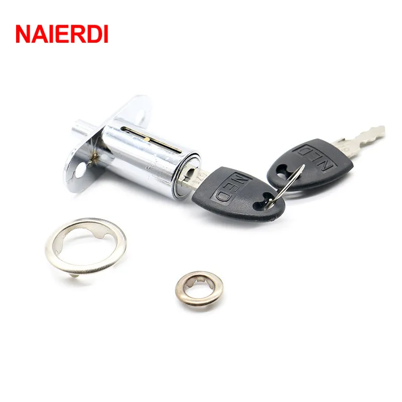 Замок Плунжер с 2 кнопками для раздвижных стеклянных дверей и витрины замок