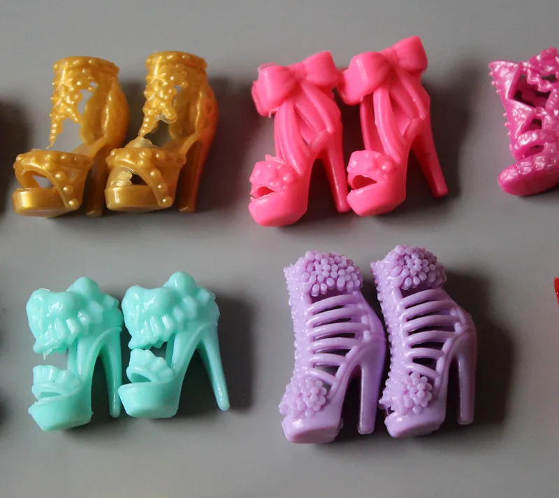 Оригинальные кукольные туфли 16 парт разные стили цветные модные современные на