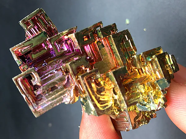 

100-110g Bismuth rainbow bright crystal geode each weight element Bi Mineral
