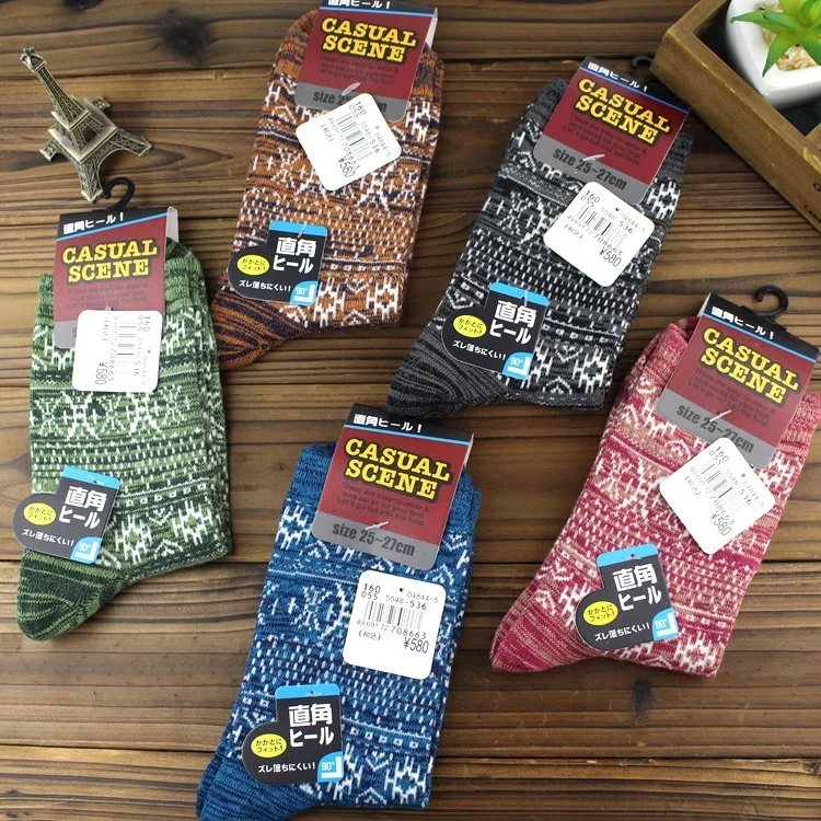 10 Пар/лот Завод мужчины носки прямая взрыв зимой грубой иглы народном стиле