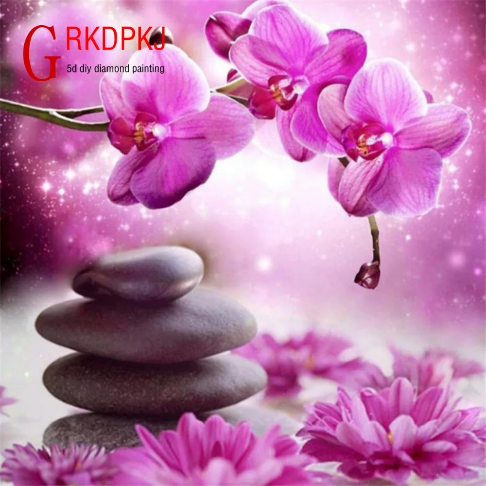 GRKDPKJ 5d diamond painting full drill square embroidery Cross stitch pictures of rhinestones plant Carnation | Дом и сад