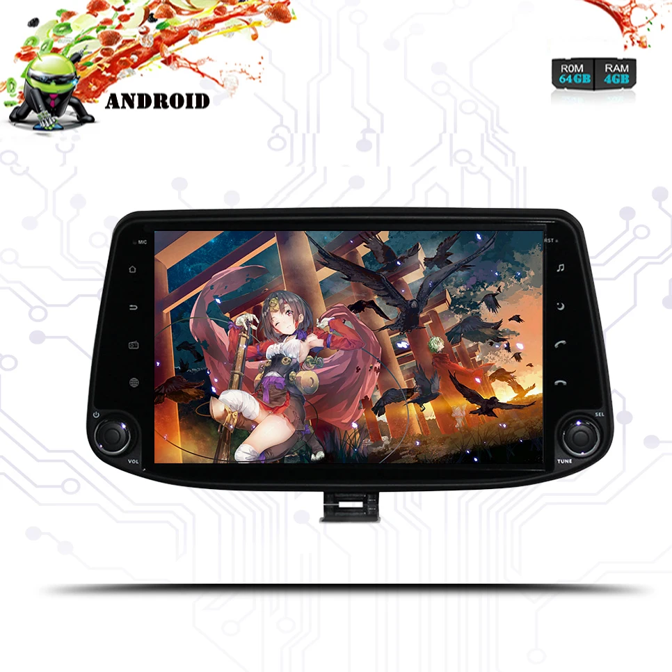 8 ядер RAM 4G 64G Android 9 0 для Hyundai i30 2017 2018 автомобильный DVD плеер навигация GPS радио 1024*600