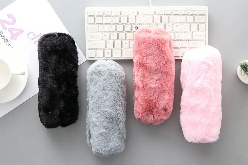 Корейский креативный пенал Kawaii плюшевый пенал сумка большой емкости твердые милые школьные принадлежности материалы канцелярские подарки