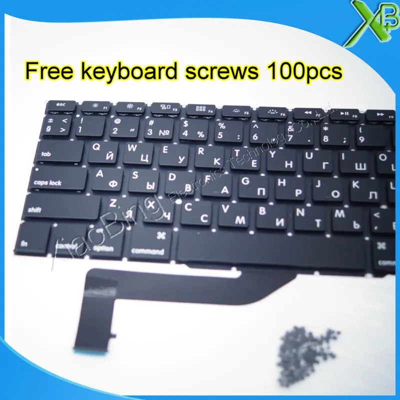 Совершенно новая клавиатура с русской раскладкой для MacBook Pro Retina 15 4 дюйма A1398 +