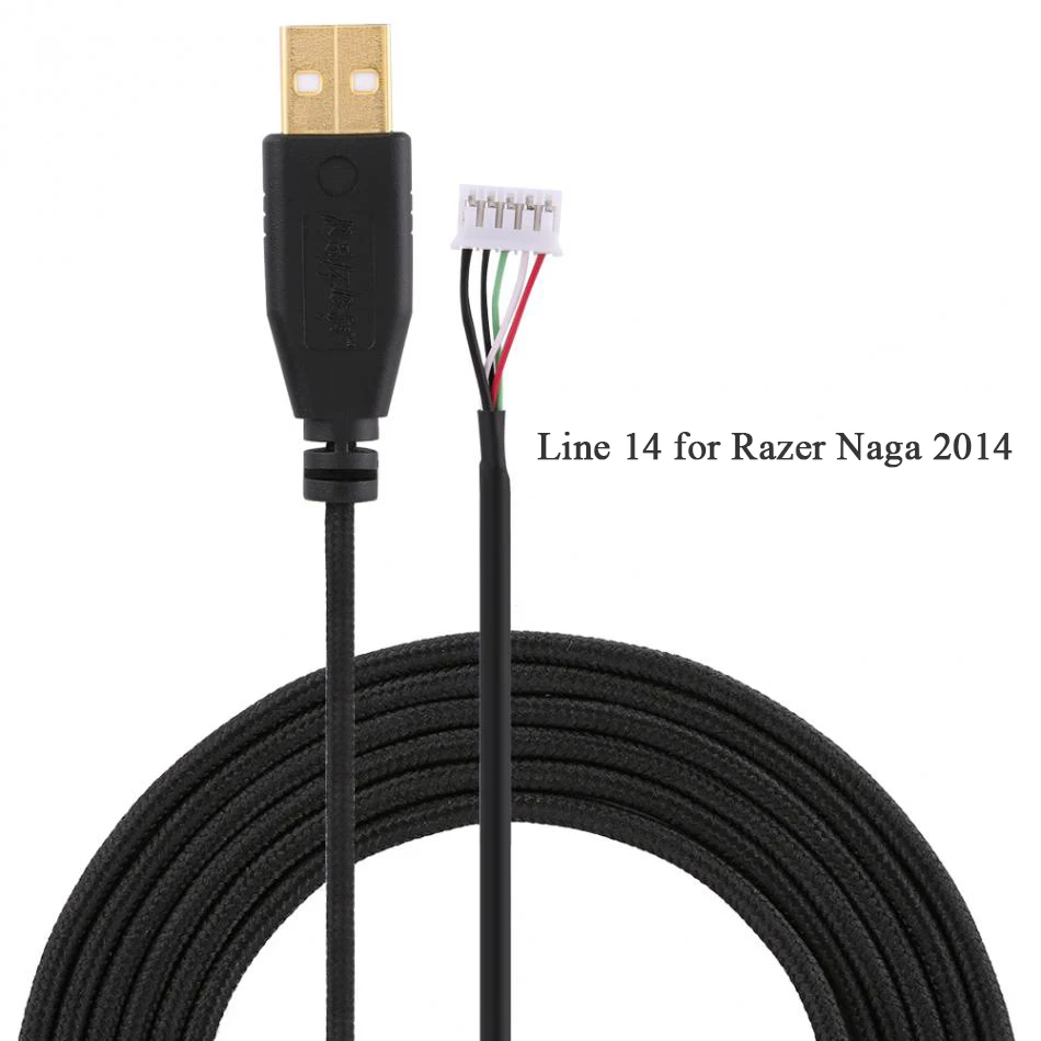 USB кабель для мыши Razer Naga 2014 Line 14 Сменный Wire|usb mouse cable|cable for mousemouse usb cable |