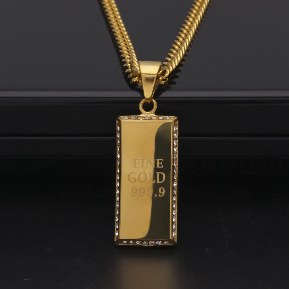 CY& CM для мужчин женщин нержавеющая сталь Dog Tag армии карты блестящие CZ Стразы кулон Панк ювелирные изделия золото хип хоп цепочки и ожерел