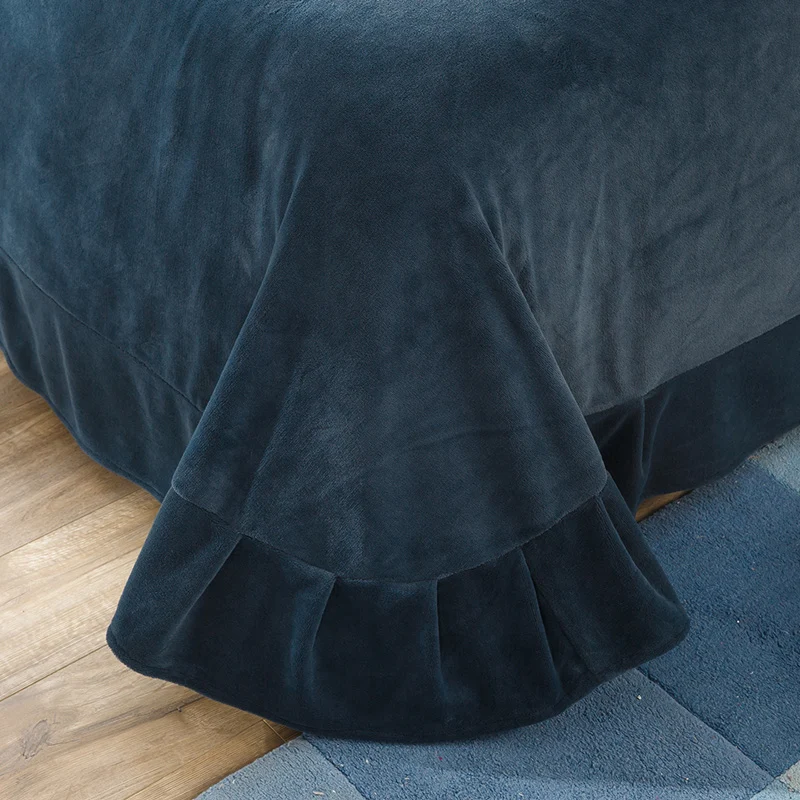 Новинка 2018 Комплект постельного белья из белой плюшевой ткани мягкое постельное