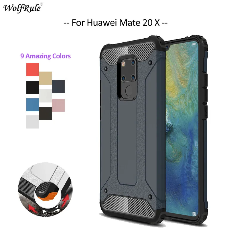 Чехол для Huawei Mate 20 X ТПУ и ПК защитный чехол бампер задней панели телефона 20X 7
