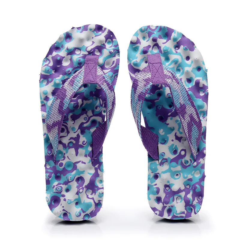 Модная Летняя обувь Новые камуфляжные Вьетнамки женские пляжные тапочки