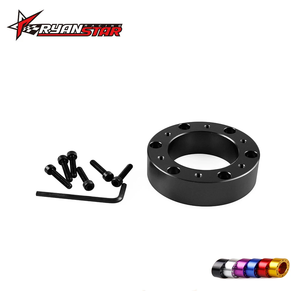 Новый черный Aftermarket алюминий ступице рулевого колеса Босс Комплект адаптер Spacer 25