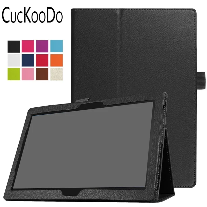 CucKooDo ультра компактный премиум тонкий складной чехол-подставка для lenovo Tab 4 10 дюймов/lenovo Tab 4 10 Plus Relese Tablet - Цвет: Black