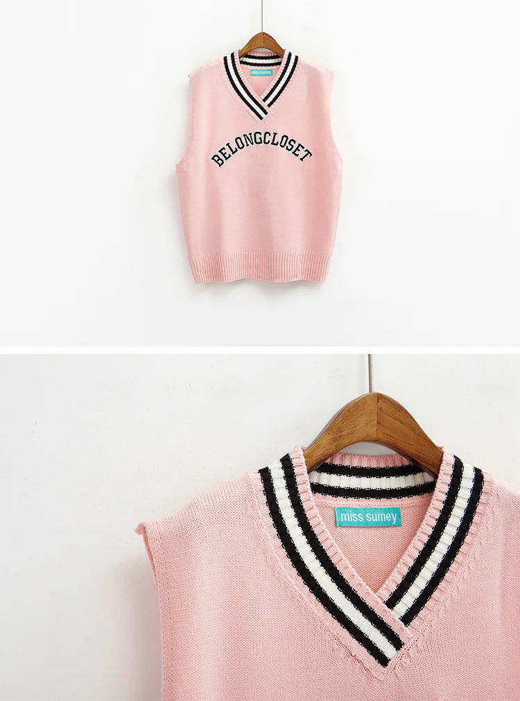 Женский свитер Kpop IU Somi в том же стиле Kpop, майка, Свитера blusas de inverno feminina, контрастные цвета, с буквенным принтом, вязаный