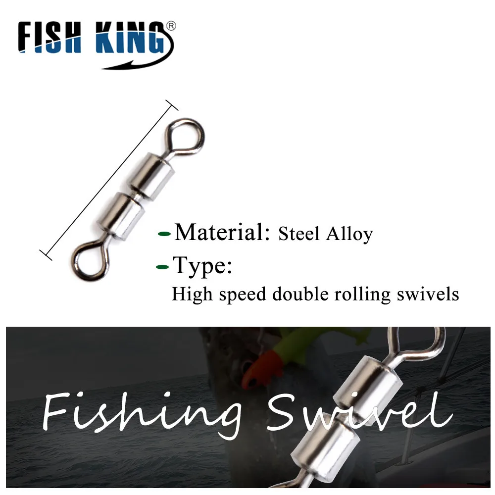 FISH KING 1 упаковка подшипник для бочонка вращающийся Вертлюг твердое кольцо