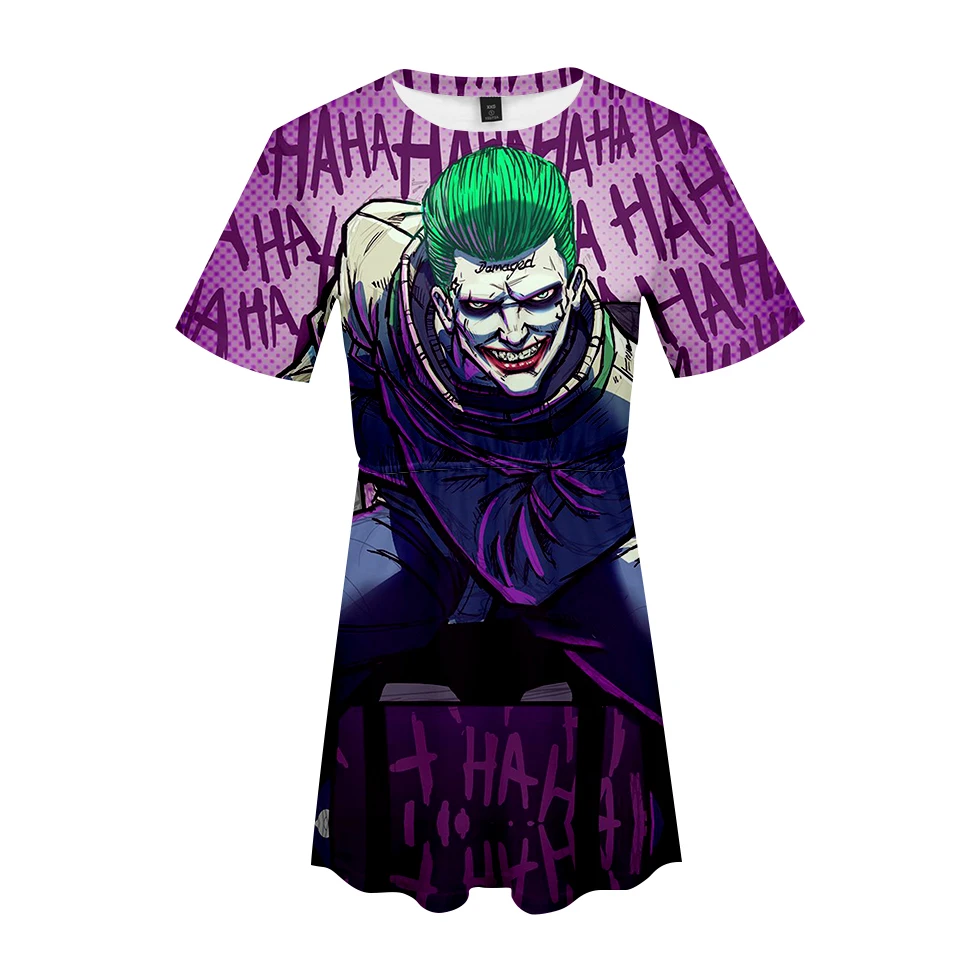 Frdun Tommy haha joker 3D платье с коротким рукавом для девушек в стиле K-POP аниме модное