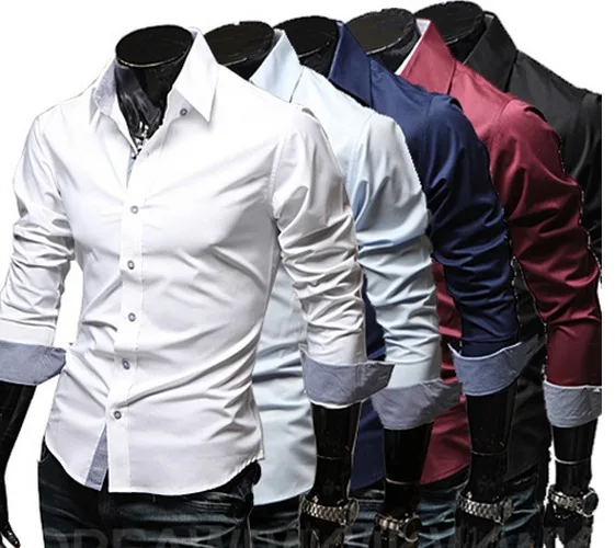 Дешевые доставка весенние мужчины мода свободного покроя slim fit с длинным