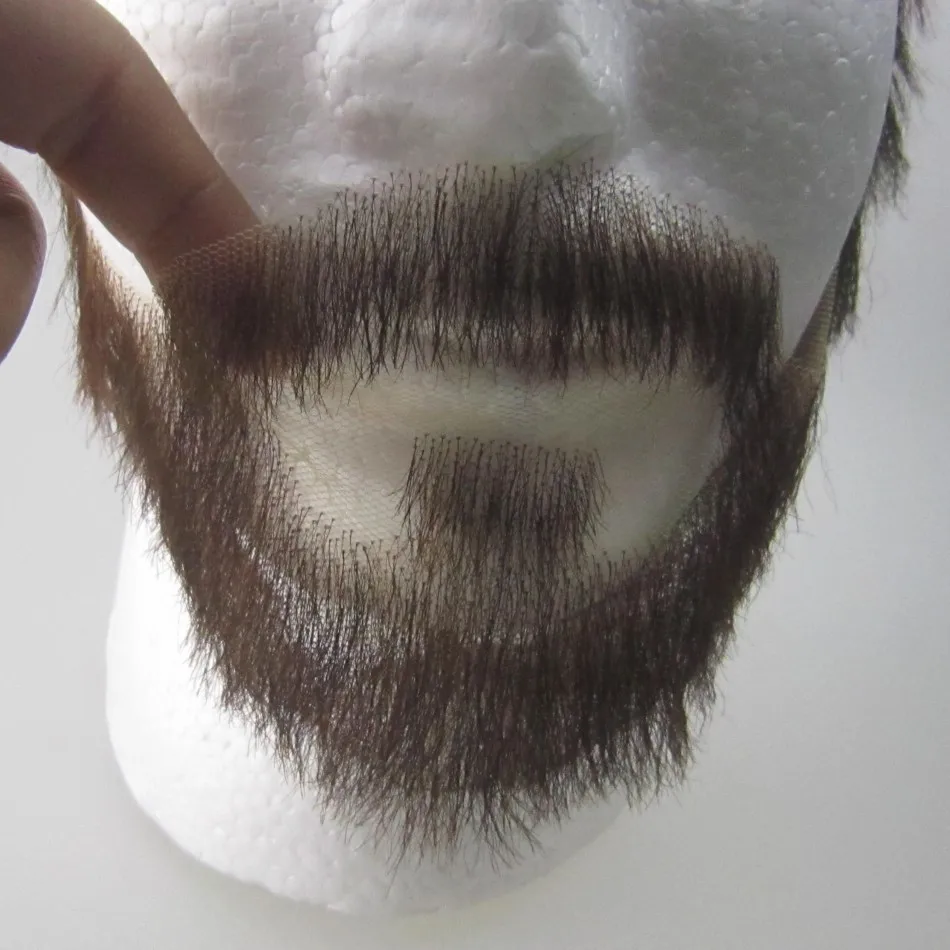 FXVIC Human Hair Handtied Lace Beard - Celebrity Moustache and Full Beard Whiskers image 2