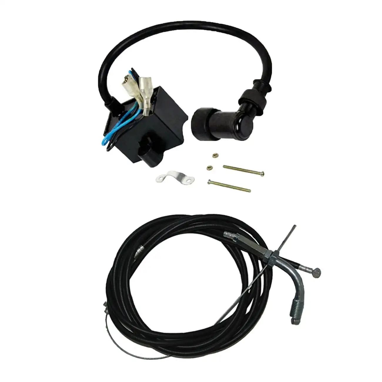 

Throttle Cable Clutch Cable& Ignition Coil Fits 60cc 80cc Motorized Bicycle