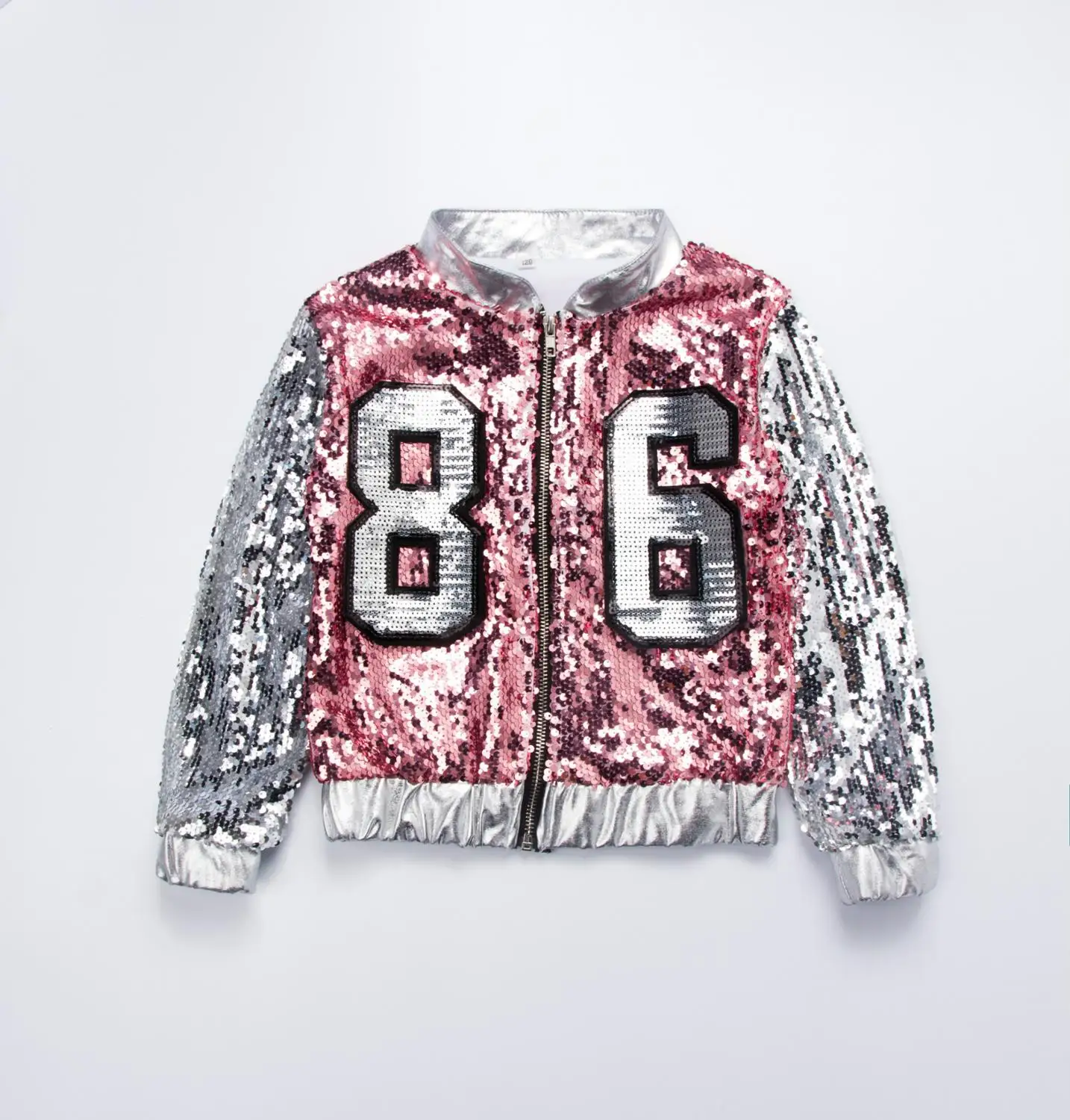 

Children Jazz Modern Dance Costume Kids Hip Hop Clothing Streetwear Sequin Hiphop Jacket T-shirt Dresses For Girls Sexy Costume