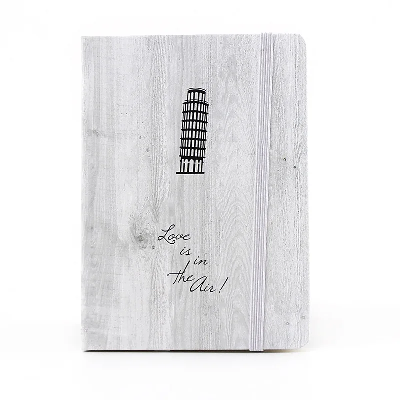 

New Arrival European Style Retro Building Notebook Schedule Book Diary Weekly Planner Notebook With Bandag School Office Supply