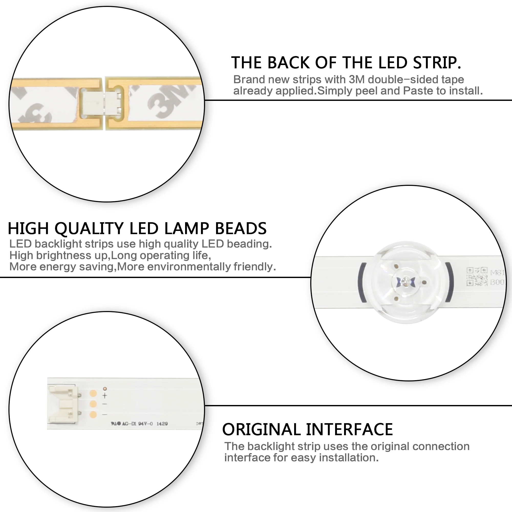 10 шт светодиодный полосы для LG Innotek DRT 3,0 4" A/B 49LB5500 49LB550V 49LB5550 6916L-1944A 6916L-1945A 6916l-1788A 6916l-1789A