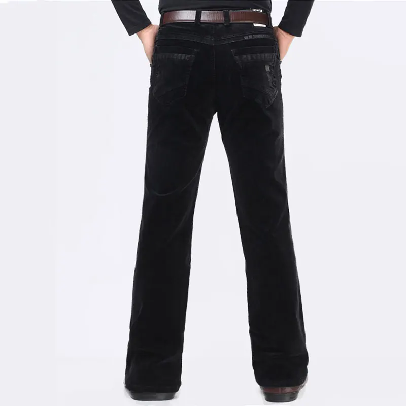 Мужские Свободные повседневные брюки с микро-колокольчиками вельветовые