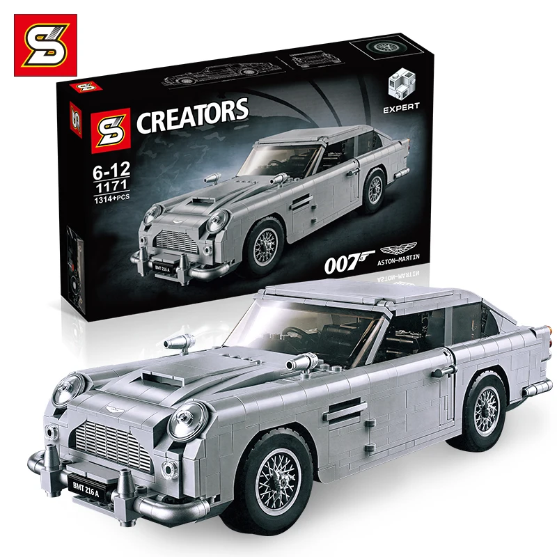 1314 шт техника Астон 007 модель автомобиля Совместимая фильма 10262 набор