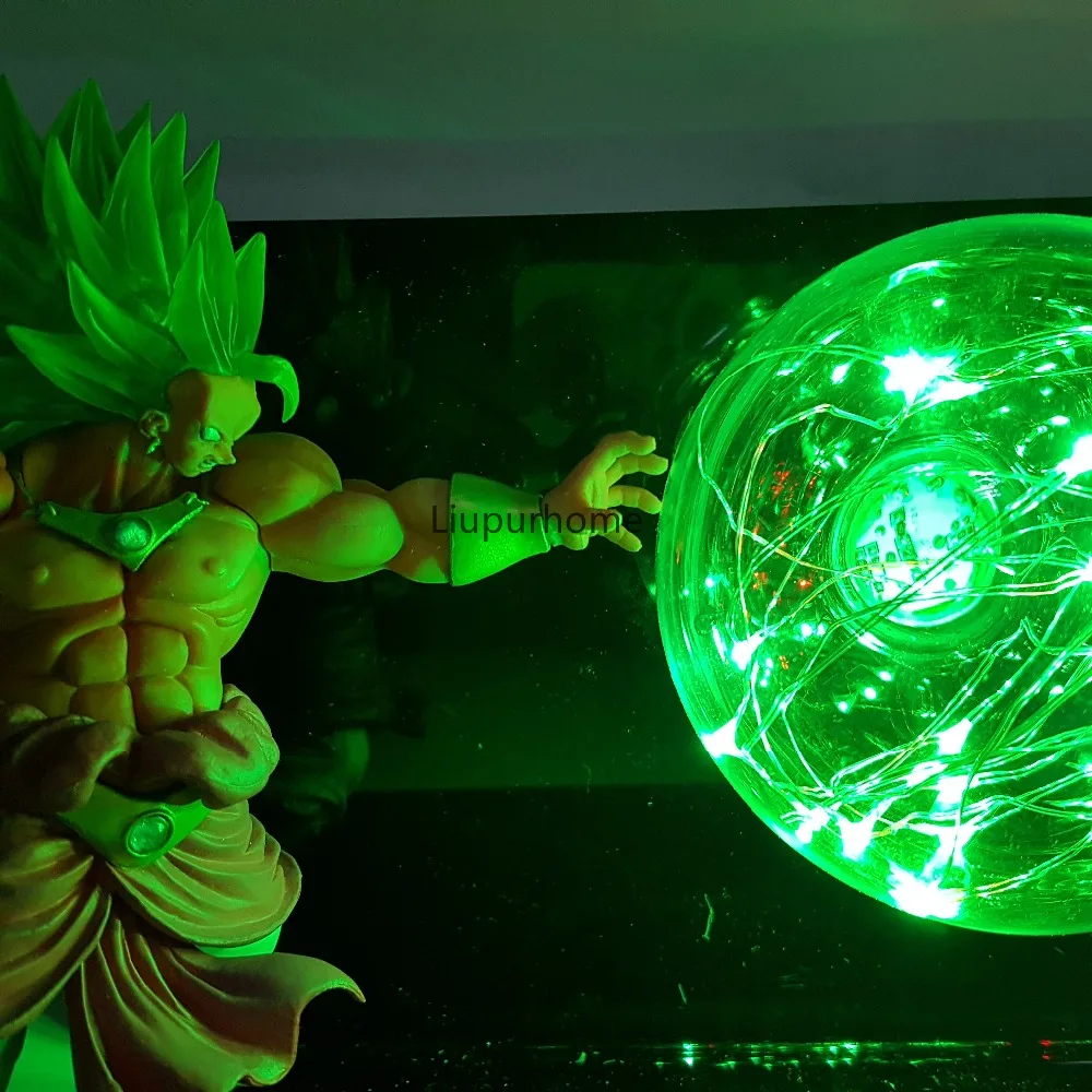 Dragon Ball Z Son Goku VS Broly настольная лампа аниме Dragon Ball супер светодиодный ночник Lamparas De Mesa Para El Dormitorio