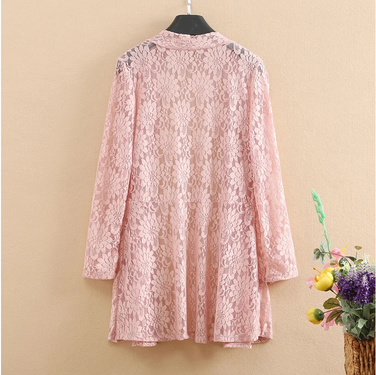 

Summer 2019 Fashion Women Cardigan Crochet Shrug Long Sleeve Lace Hollow Out Chiffon Cape Cardigan Shurg Thin Coat F240