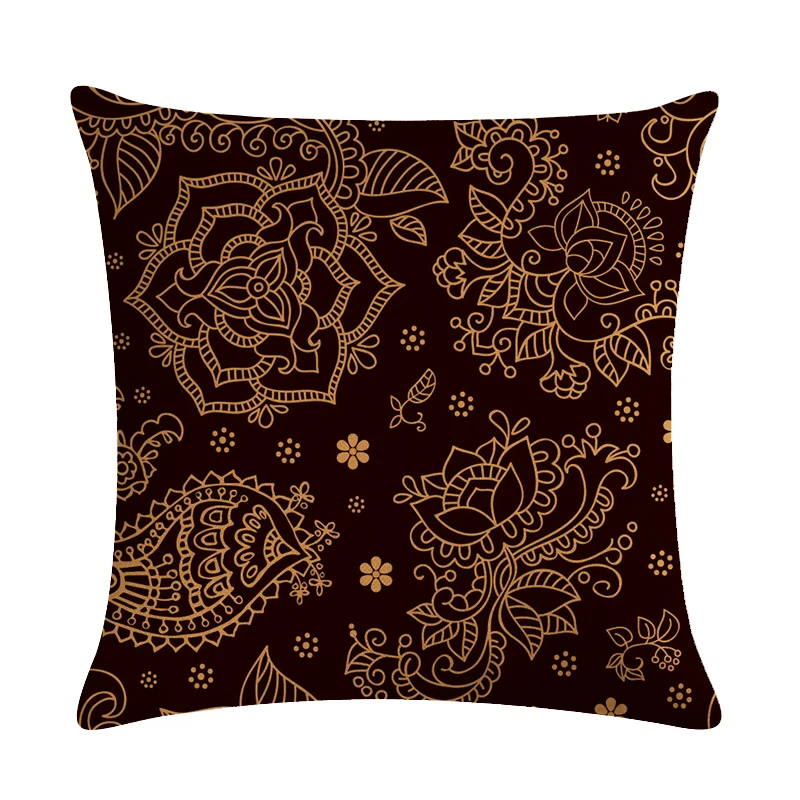 Boho Paisley Oriental Floral Pattern Navajo Geometric Prints Fantasy Petal Flowers Gorgeous Cushion Cover Sofa Throw Pillow Case