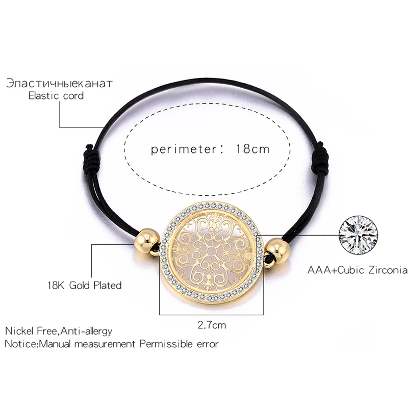 2018 Fashion Crystal Charm Bracelets For Women Gold Color Link Chain Cuff Bracelet Bangles Jewelry Valentines Day Party Jewelr | Украшения