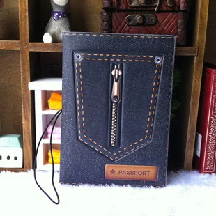 Джинсы 3D стерео наборы паспорта держатель Документы Taoka пакет карт-необходимые