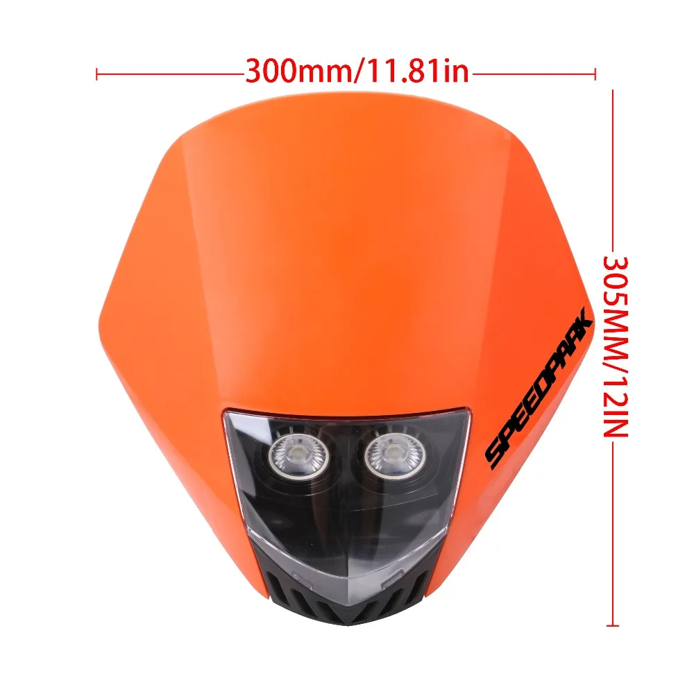 SPEEDPARK универсальный мотоцикл HMX светодиодный Dirtbike/мотоциклетные галогенные фары