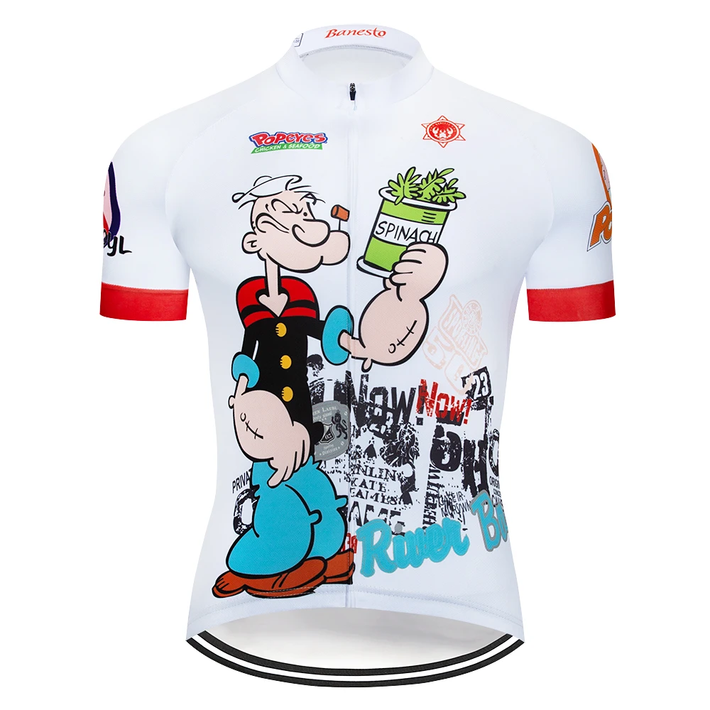 Popeye Велоспорт Джерси Мужская одежда для велоспорта Лето Джерсе для спортивного велосипеда быстросохнущие Топы велосипедная рубашка с коротким рукавом ropa Ciclis