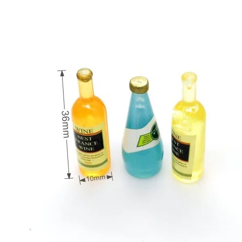 

Doll house accessories wine bottle mental sand food small model [3 bottles]