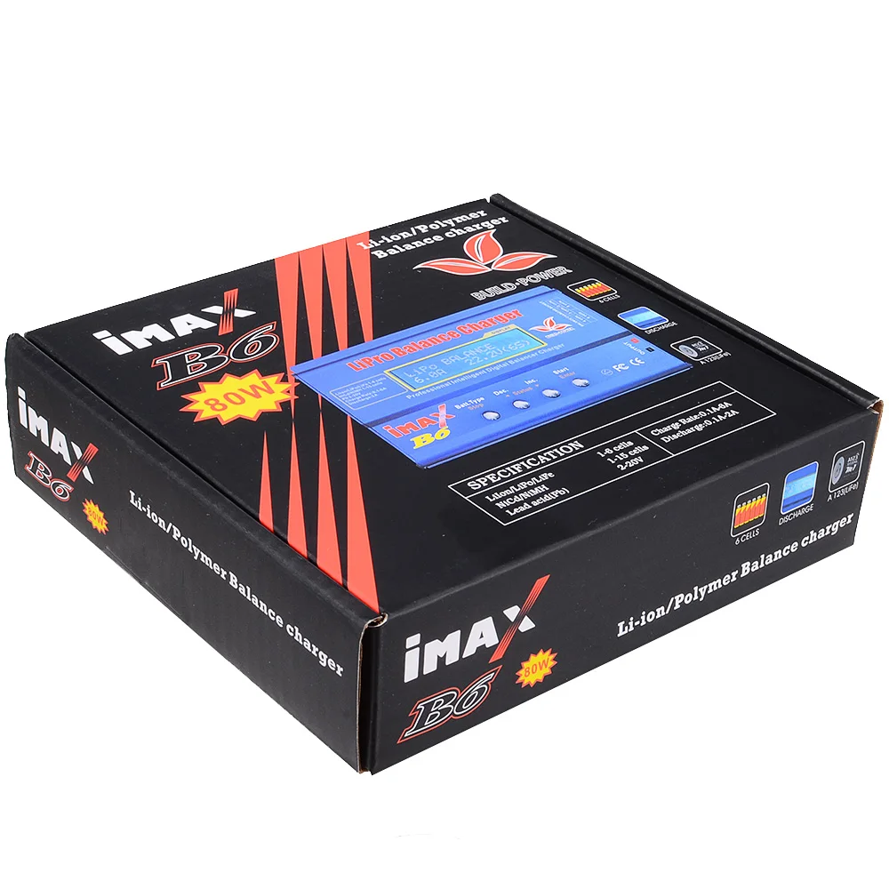 ЖК экран 80 Вт iMAX B6 цифровой RC Lipo NiMh аккумулятор зарядное устройство Бесплатная